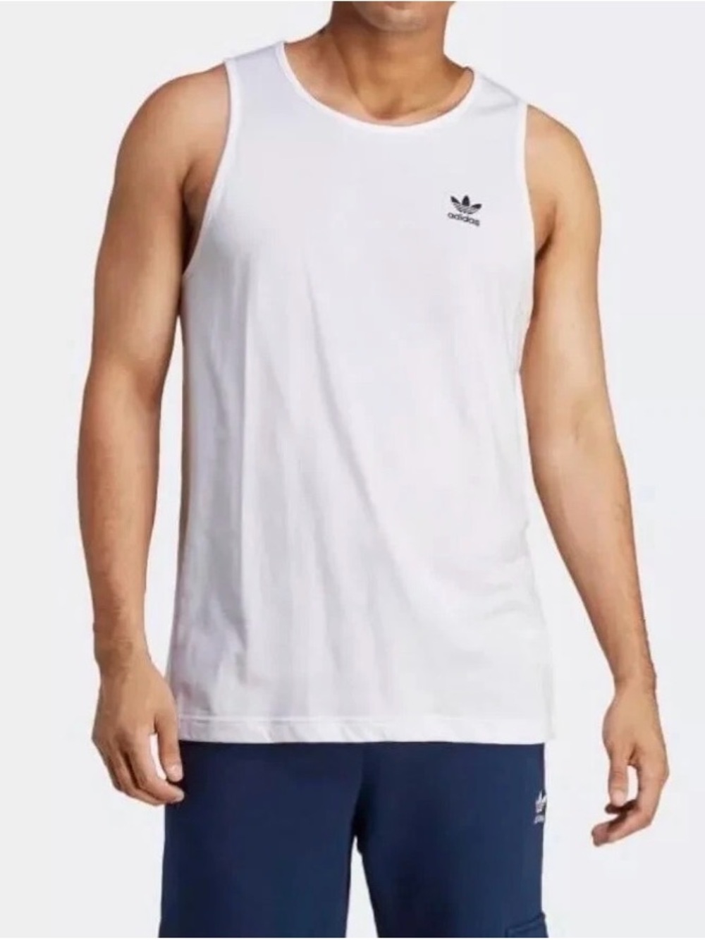 Adidas Originals Trefoil Essentials Tank Top White Regular Fit Sz XS. NWT